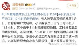 小米内部员工爆料最新工作时间,最新工作时间大曝光，揭秘高强度工作背后的真相！”